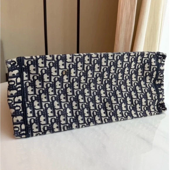 Dior Navy Monogram Tote Bag - Picture 8 of 15